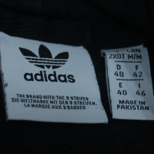 Adidas Womens Black Pullover Hoodie Size 18 Trefoil Logo Sweatshirt