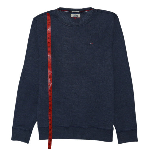 Tommy Jeans Men's Blue Crew Neck Pullover Sweatshirt L Regular Fit