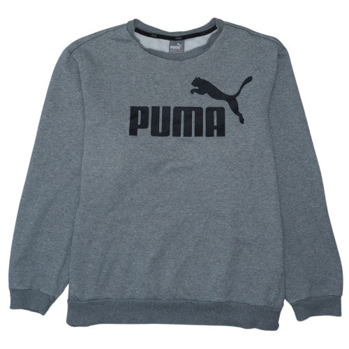 Puma Mens Grey 2XL Crew Neck Graphic Sweatshirt