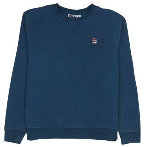Fila Womens Blue XL Pullover Sweatshirt Crew Neck Cotton Blend