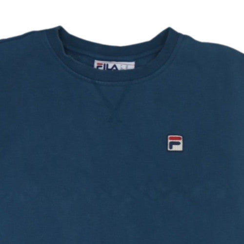 Fila Womens Blue XL Pullover Sweatshirt Crew Neck Cotton Blend