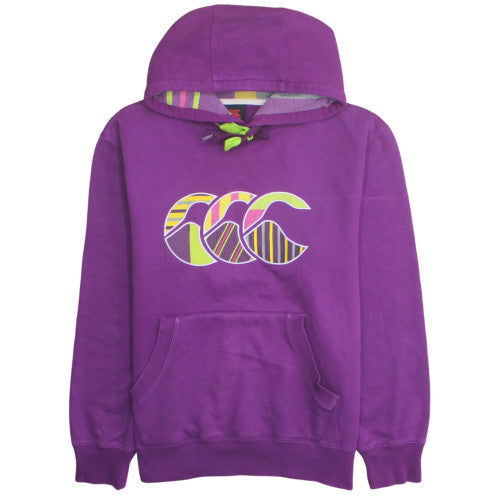 Canterbury Womens Purple Pullover Hoodie M Hooded Logo Sweatshirt