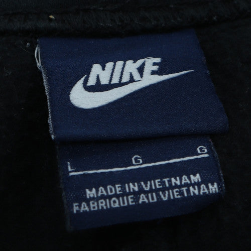 Nike Men's Black Jogger Trousers L Regular Fit Fleece Sweatpants