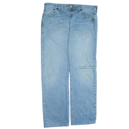 Levi Strauss 501 Men's Blue 36W 32L Straight Leg Distressed Jeans