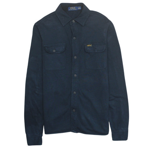 Polo Ralph Lauren Men's Blue Cotton Blend Button-Up Shirt Size M