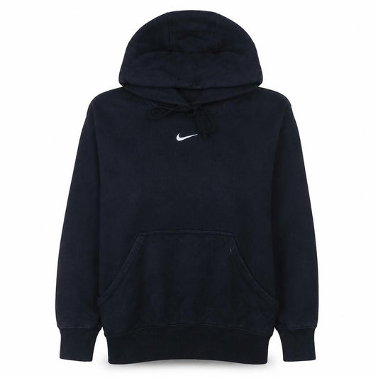 Front view of Nike Women's Black Pullover Hoodie, size S, Cotton Blend Logo