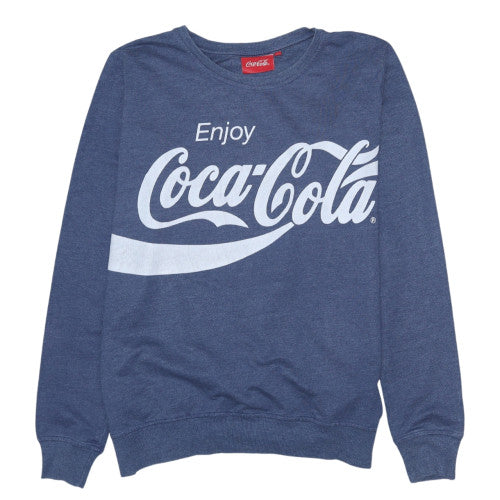 Coca-Cola Women's Blue Crew Neck Pullover Sweatshirt Size 16