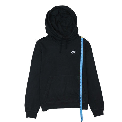 Nike Men's Black Pullover Hoodie M Fleece Logo Sweatshirt
