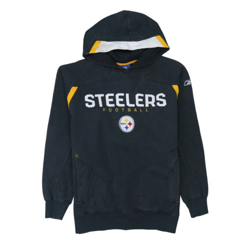 Reebok Men’s Black Steelers NFL Pullover Hoodie Size S