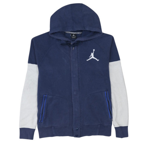 Jordan Mens Blue Full Zip Hoodie L Fleece Sportswear