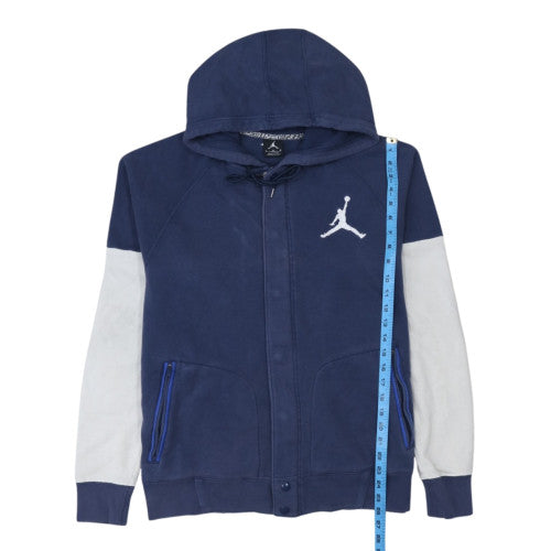 Jordan Mens Blue Full Zip Hoodie L Fleece Sportswear