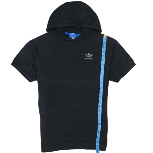 Adidas Men's Black Short Sleeve Pullover Hoodie Size S