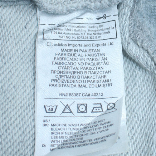 adidas Men’s White Crew Neck Pullover Sweatshirt Size S