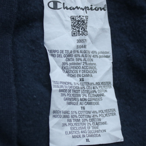 Champion Boys Navy Pullover Hoodie XL 13-14 Years Cotton Blend Logo