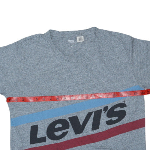 Levi's Mens Grey Graphic Print Crew Neck Short Sleeve T-Shirt Size S