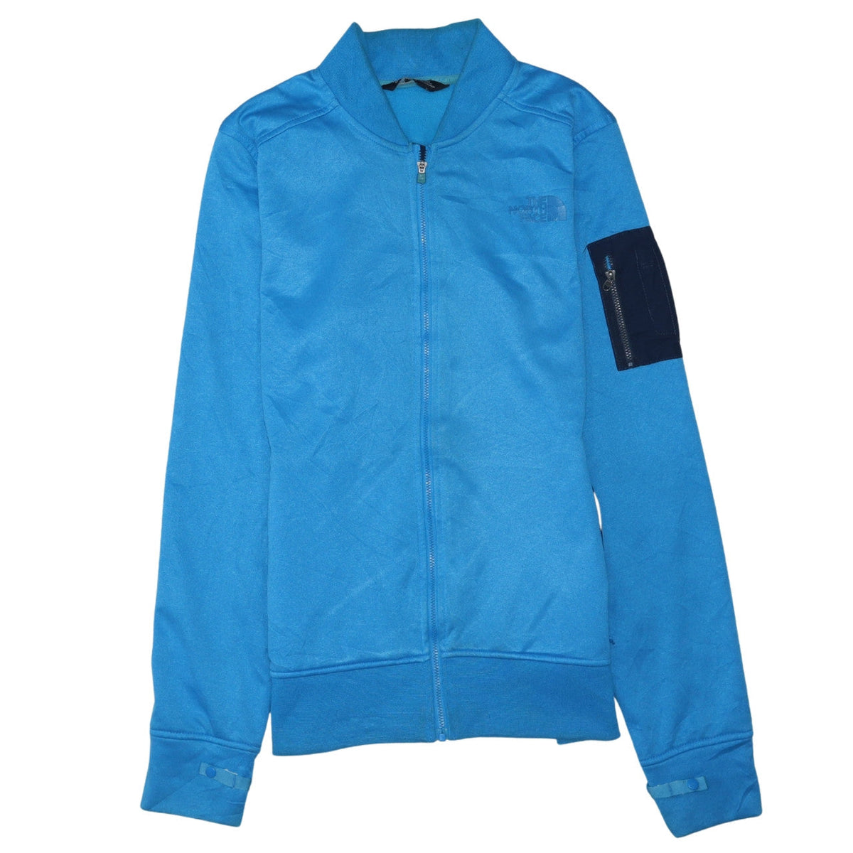 The North Face Men's Blue Full Zip Fleece Sweatshirt Size S