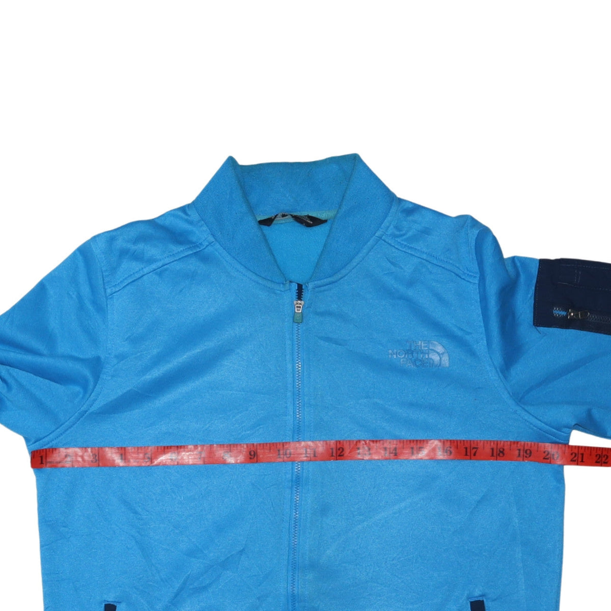 The North Face Men's Blue Full Zip Fleece Sweatshirt Size S