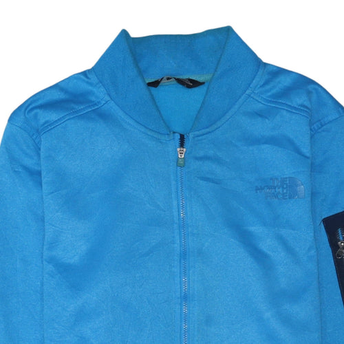 The North Face Men's Blue Full Zip Fleece Sweatshirt Size S