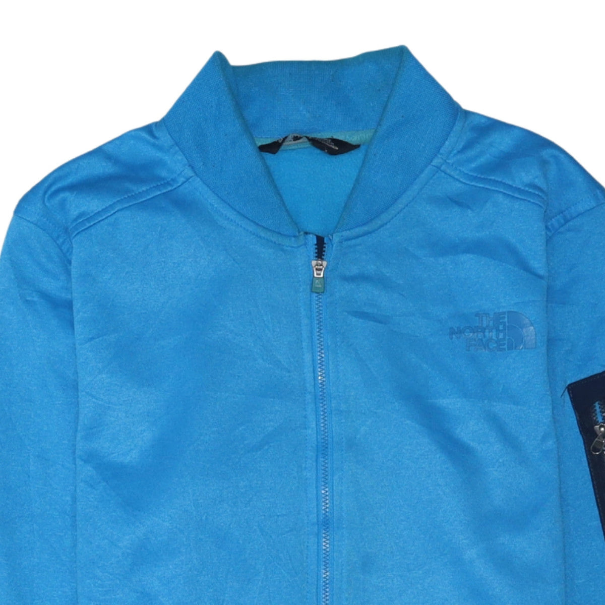 The North Face Men's Blue Full Zip Fleece Sweatshirt Size S