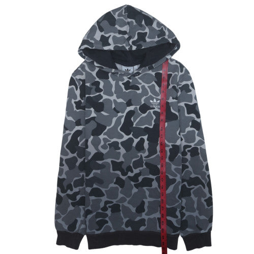 Adidas Men's Grey Camo Pullover Hoodie Sweatshirt Size S Classic Fit