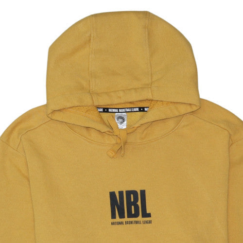 NBL Men's Yellow Pullover Hoodie Size L Regular Fit Graphic Sportswear