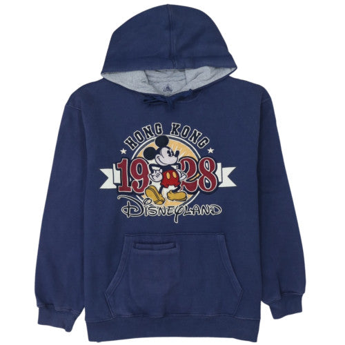 Disney Men's Blue Pullover Hoodie L Mickey Mouse Hong Kong Disneyland