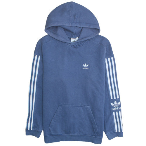 Adidas Men's Blue XS Pullover Hoodie with Logo Design