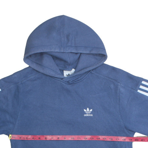 Adidas Men's Blue XS Pullover Hoodie with Logo Design