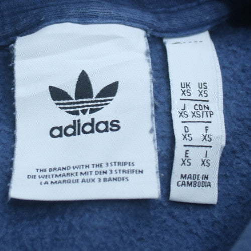 Adidas Men's Blue XS Pullover Hoodie with Logo Design