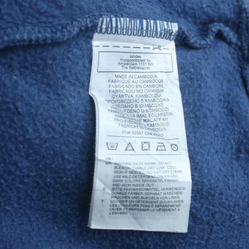Adidas Men's Blue XS Pullover Hoodie with Logo Design