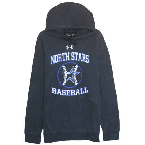 Under Armour Men's Black Pullover Hoodie M North Stars Baseball Fleece