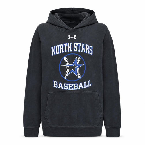 Under Armour Men's Black Pullover Hoodie M North Stars Baseball Fleece
