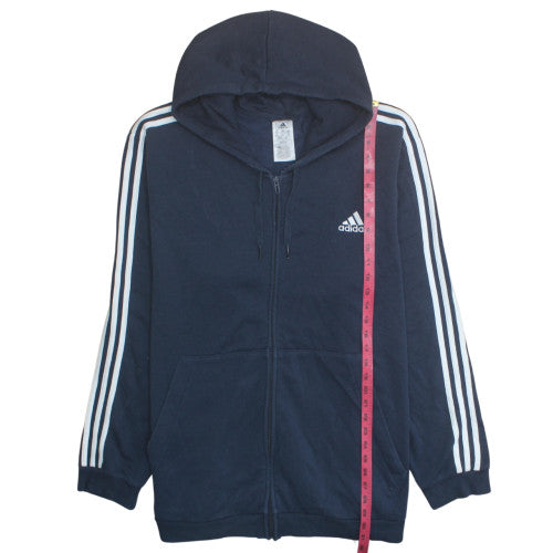 adidas Men's Blue 3XL Full Zip Hoodie Fleece Sportswear