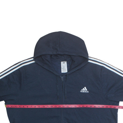 adidas Men's Blue 3XL Full Zip Hoodie Fleece Sportswear