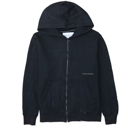 Calvin Klein Jeans Men's Black Full Zip Hoodie Size M Cotton Blend