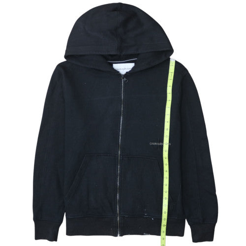 Calvin Klein Jeans Men's Black Full Zip Hoodie Size M Cotton Blend