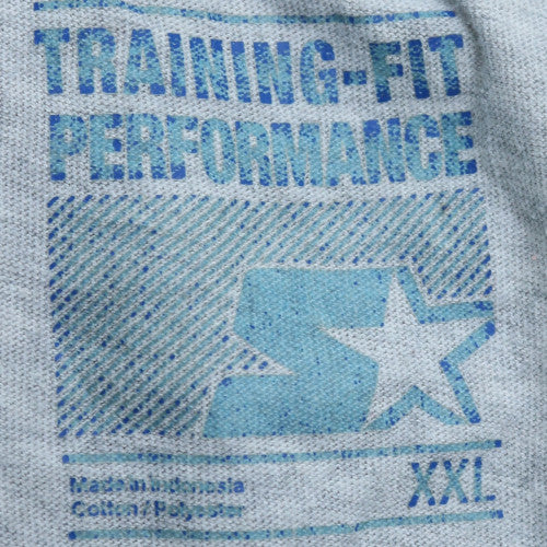 Starter Men's Grey XXL Training-Fit Performance Sports T-Shirt