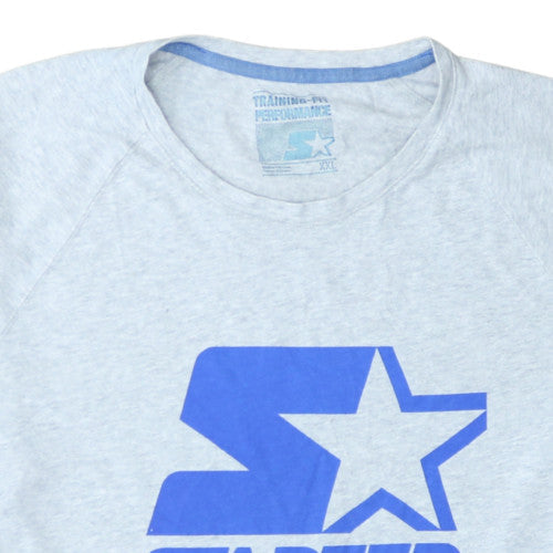 Starter Men's Grey XXL Training-Fit Performance Sports T-Shirt