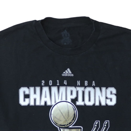 Adidas Men's Black 2XL NBA Champions Spurs Graphic T-Shirt