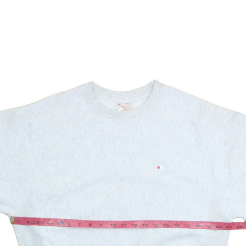 Champion Men's Grey Crew Neck Pullover Sweatshirt M Regular Fit