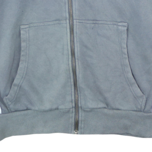 Lonsdale Men’s Grey Full Zip Sweatshirt S Collared Graphic Cotton