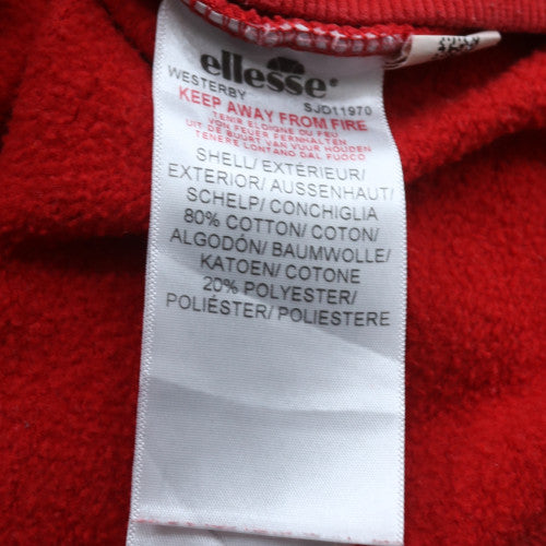 Ellesse Mens Red Crew Neck Sweatshirt Size S Logo Embroidered Pullover