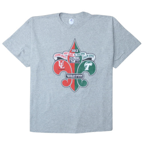 Russell Athletic Men's Grey 2013 New Orleans Bowl Graphic T-Shirt 2XL