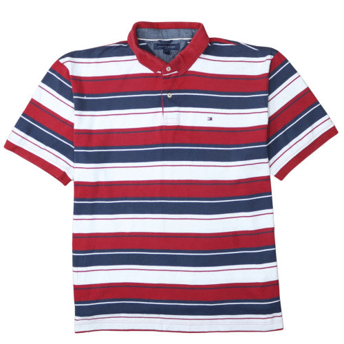 Tommy Hilfiger Men's Multicoloured Striped Polo Shirt 2XL