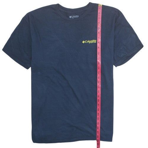 Columbia PFG Men's Blue 2XL Short Sleeve Crew Neck Cotton T-Shirt
