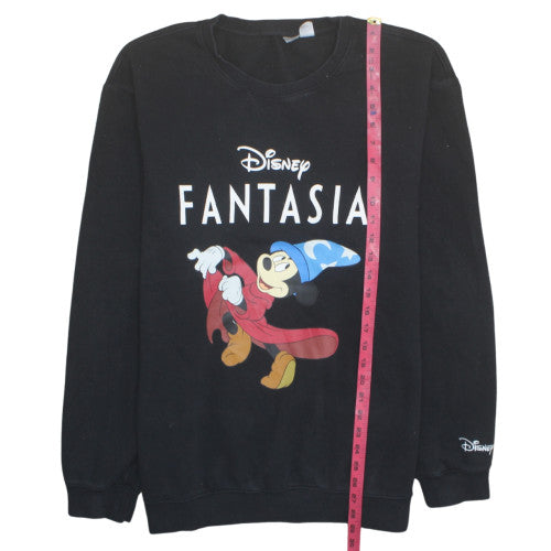 Disney Fantasia Mickey Mouse Black XL Unisex Pullover Sweatshirt