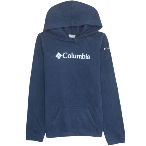 Columbia Womens Navy Blue Pullover Hoodie XL Cotton Blend Logo Design