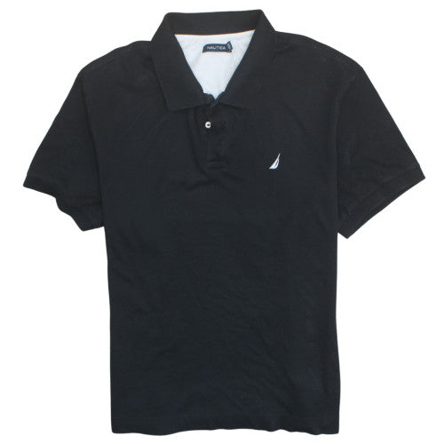 Nautica Men's Black 2XL Cotton Short Sleeve Polo Shirt