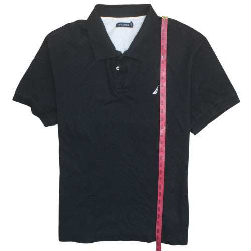 Nautica Men's Black 2XL Cotton Short Sleeve Polo Shirt