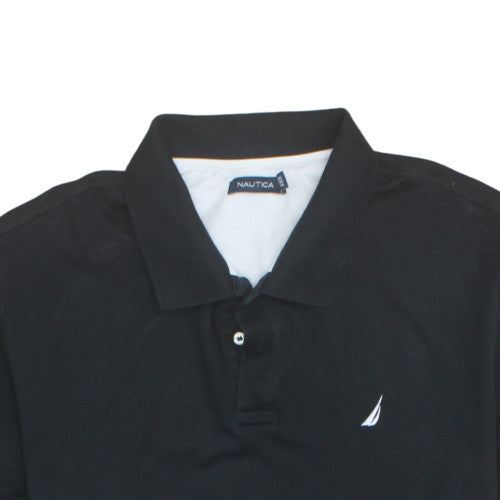Nautica Men's Black 2XL Cotton Short Sleeve Polo Shirt